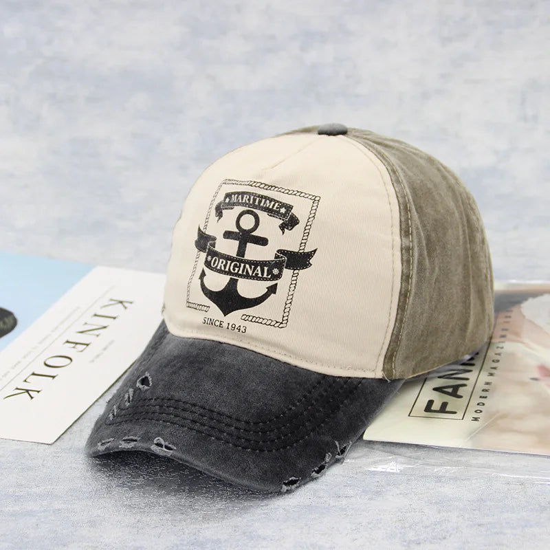 Casquette vintage délavée "Anchor"