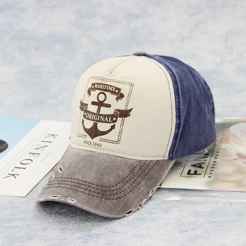 Casquette vintage délavée "Anchor"